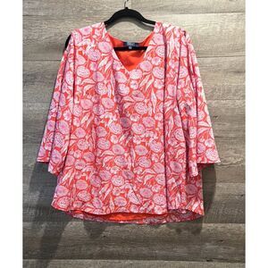Kelly Clinton Kelly Lined Floral Top Size XL